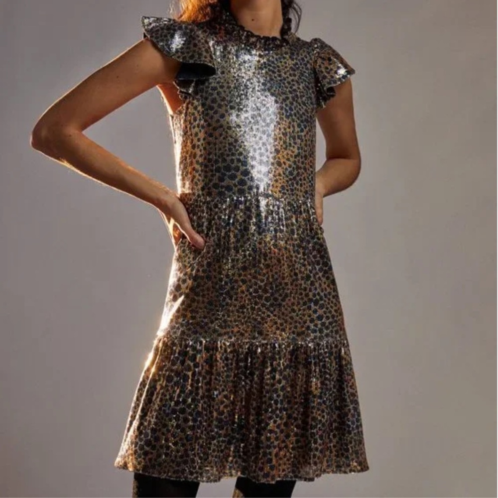 Anthropologie Joella Sequined Mini Dress - Picture 1 of 8